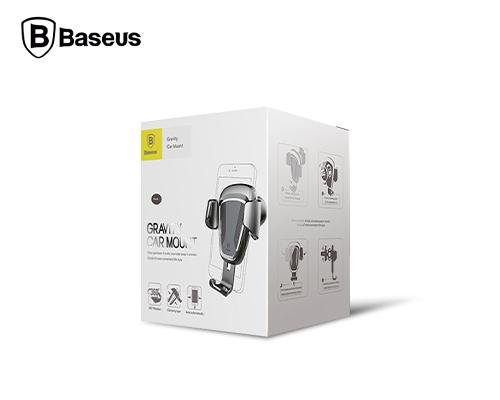 【Baseus】倍思重力金屬款冷氣手機架-黑色/銀色/金色