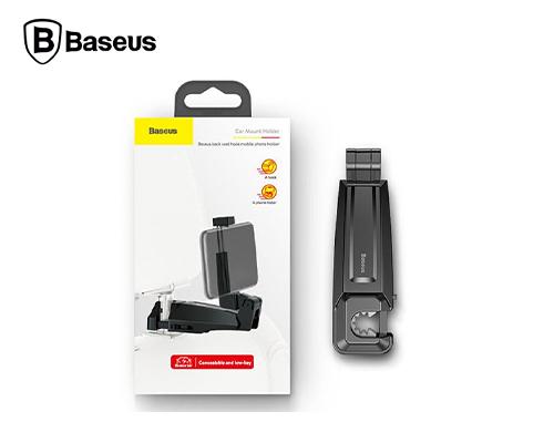 【Baseus】倍思後座掛勾手機支架-黑